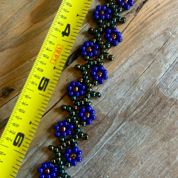 Anklet/bracelet handmade seed bead with cylinder twist closure - Picture 7 of 7